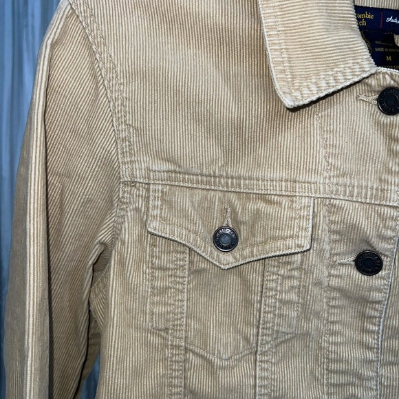 Abercrombie & Fitch Women Corduroy Tan Jacket Size M - Picture 4 of 12